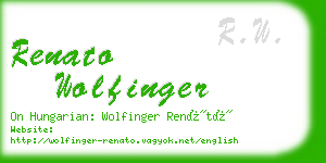 renato wolfinger business card